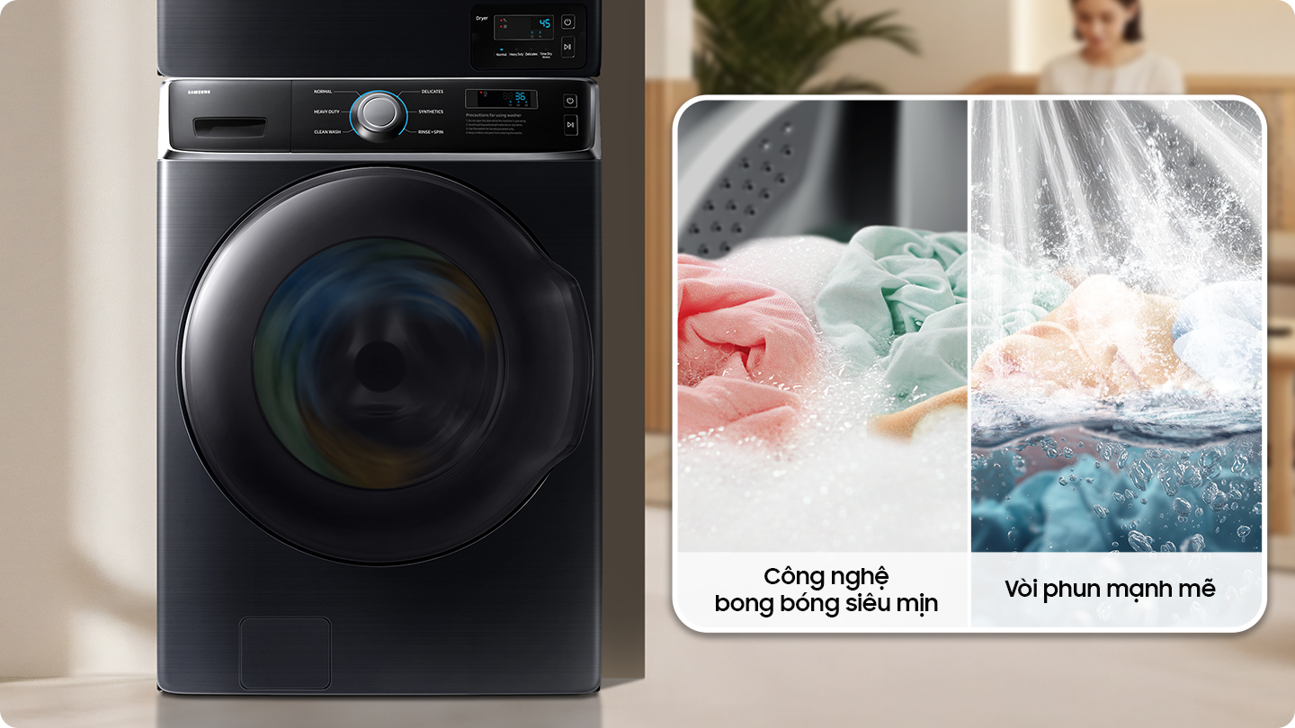 Máy giặt Công Nghiệp Samsung Inverter 18 kg WF18HG940CGVSV – tính năng 6