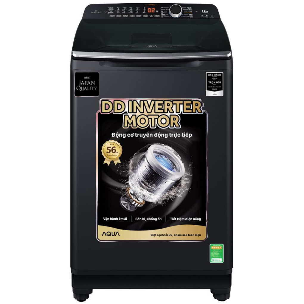 Máy giặt Aqua Inverter 12 kg AQW-DR120HT.BK