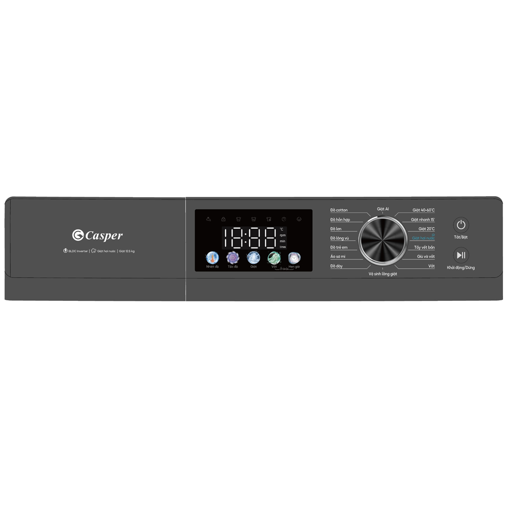 Máy giặt Casper Inverter 12.5 kg WF-D125VGR1 – hình 4