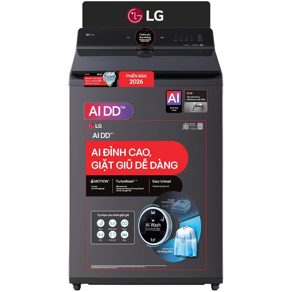 Máy giặt LG Inverter 22 kg T2522AX7G