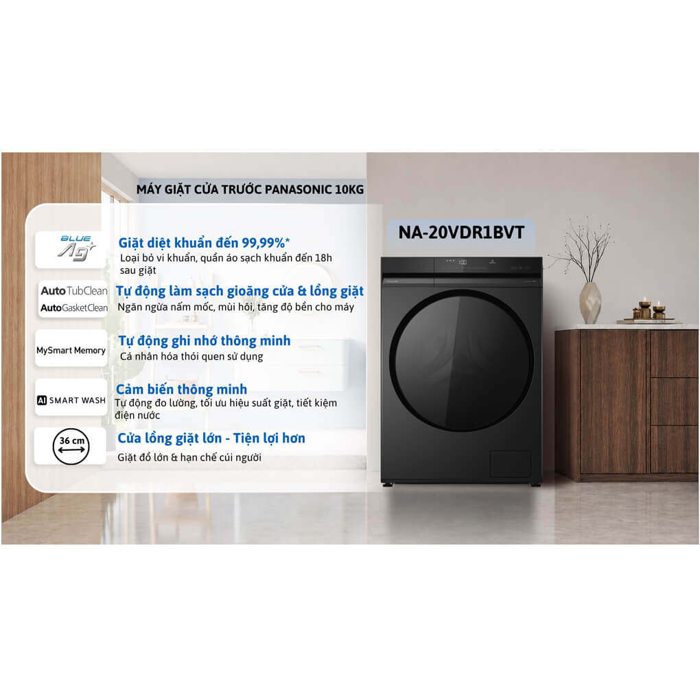 Máy giặt Panasonic Inverter 10 kg NA-20VDR1BVT ảnh 2