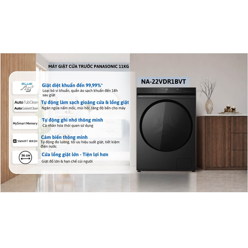 Máy giặt Panasonic Inverter 11 kg NA-22VDR1BVT ảnh 2