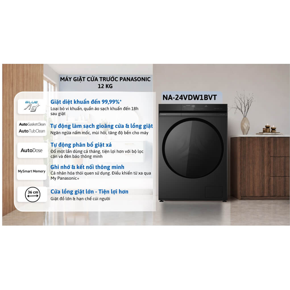 Máy giặt Panasonic Inverter 12 kg NA-24VDW1BVT ảnh 2