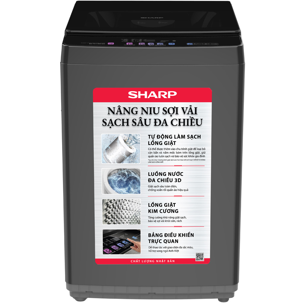 Máy giặt Sharp 11 kg ES-TN111EN-DG