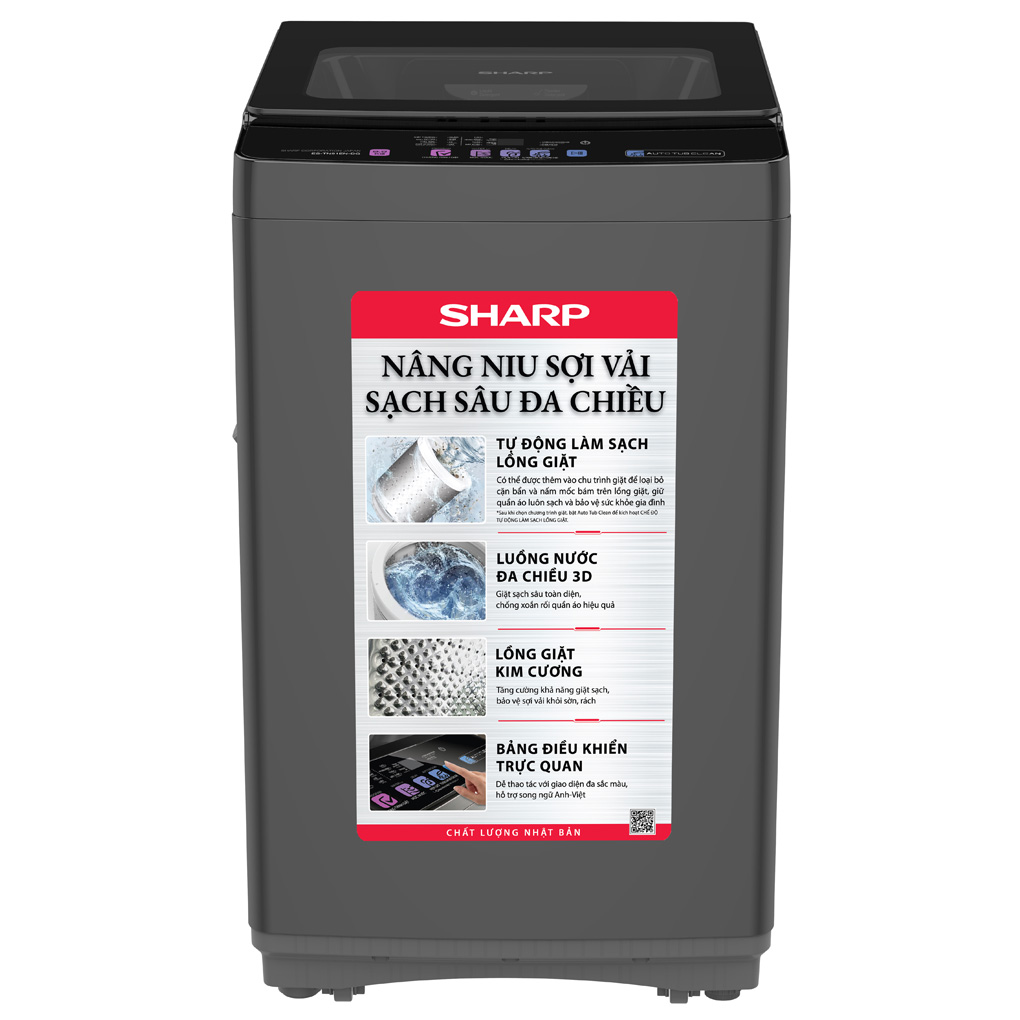 Máy giặt Sharp 9 kg ES-TN91EN-DG