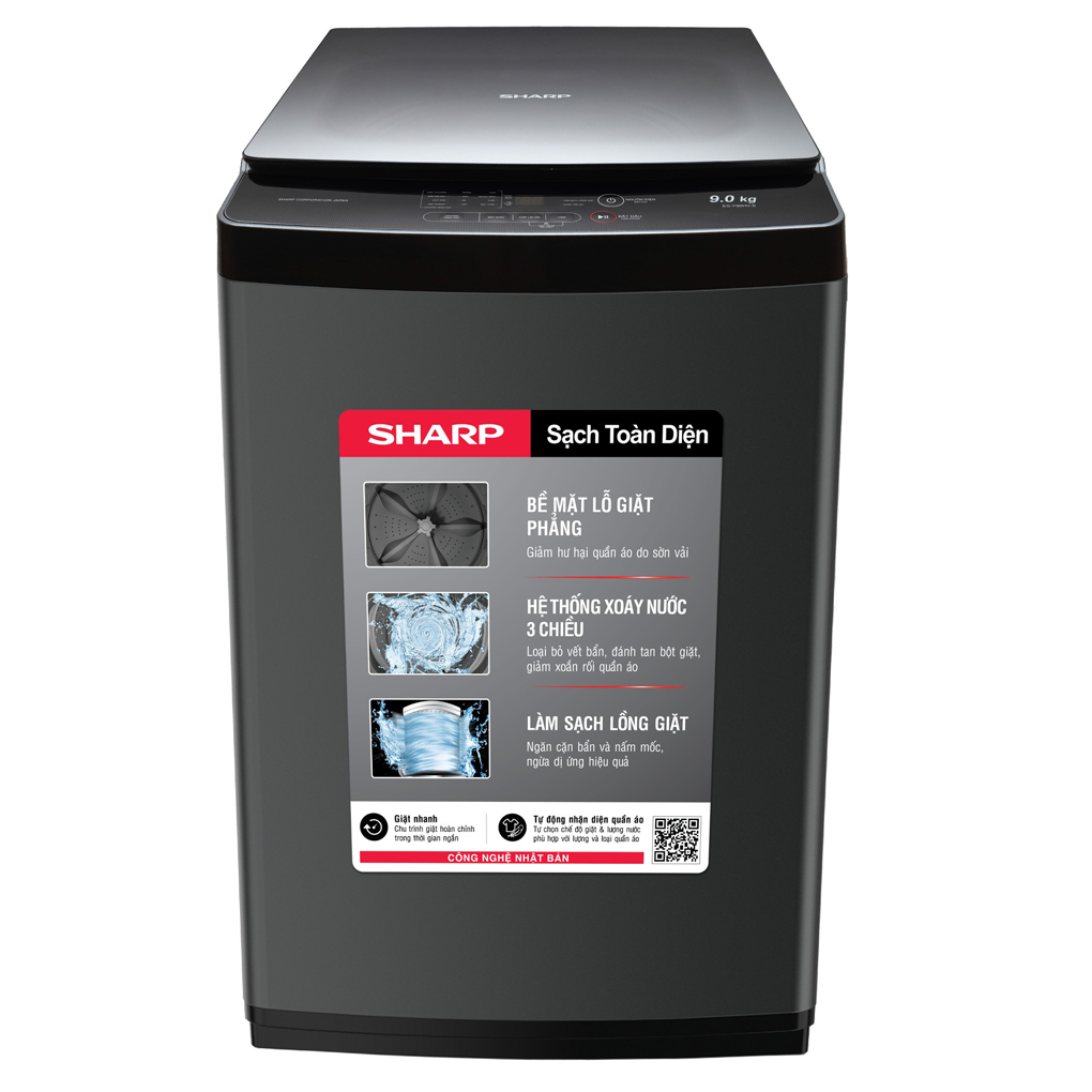 Máy giặt Sharp 9 kg ES-Y90HV-S