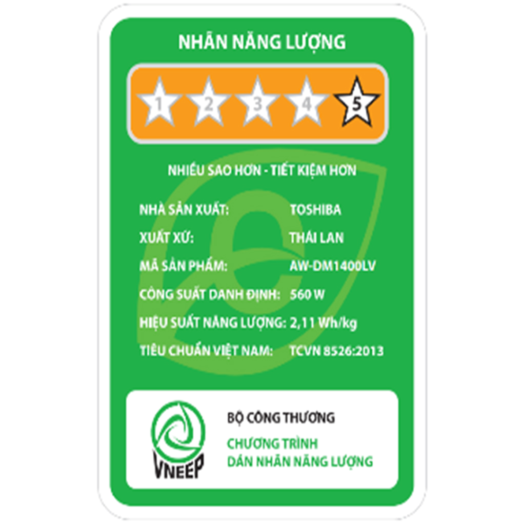 Máy giặt Toshiba Inverter 13 kg AW-DM1400LV(MK) ảnh 4
